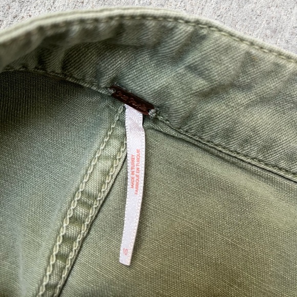 Free People Green Cargo Mini Skirt 10 - Picture 3 of 5